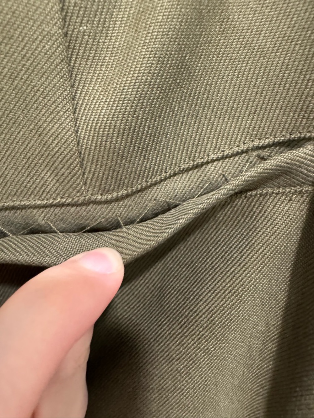 Lauren Ralph Lauren Silk Pants Olive Green Straight Leg Size 10 - Picture 6 of 9